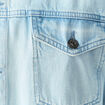 Veste droite en jean denim bleach homme