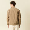 Blouson col droit manches longues marron homme