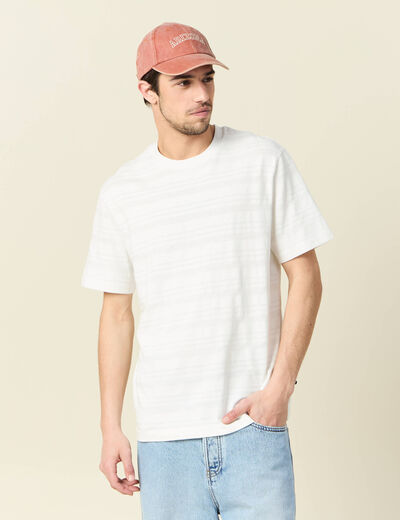 T-shirt manches courtes ecru homme
