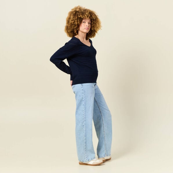 pull manches longues bleu marine femme Pull manches longues bleu marine femme