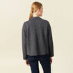 Gilet manches longues gris femme