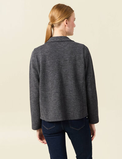 Gilet manches longues gris femme