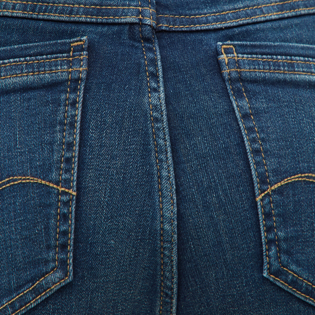 Jeans slim taille haute 7/8&egrave;me denim brut femme