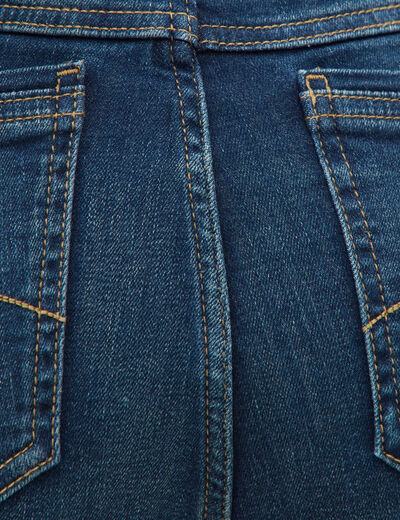 Jeans slim taille haute 7/8&egrave;me denim brut femme
