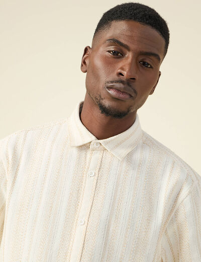 Chemise éco-responsable ecru homme