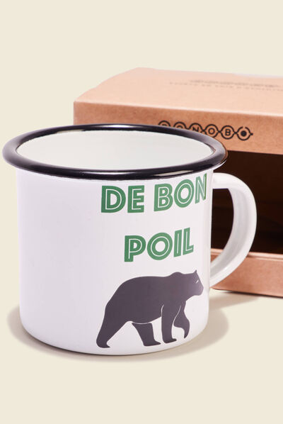 Tasse avec boîte ecru homme
