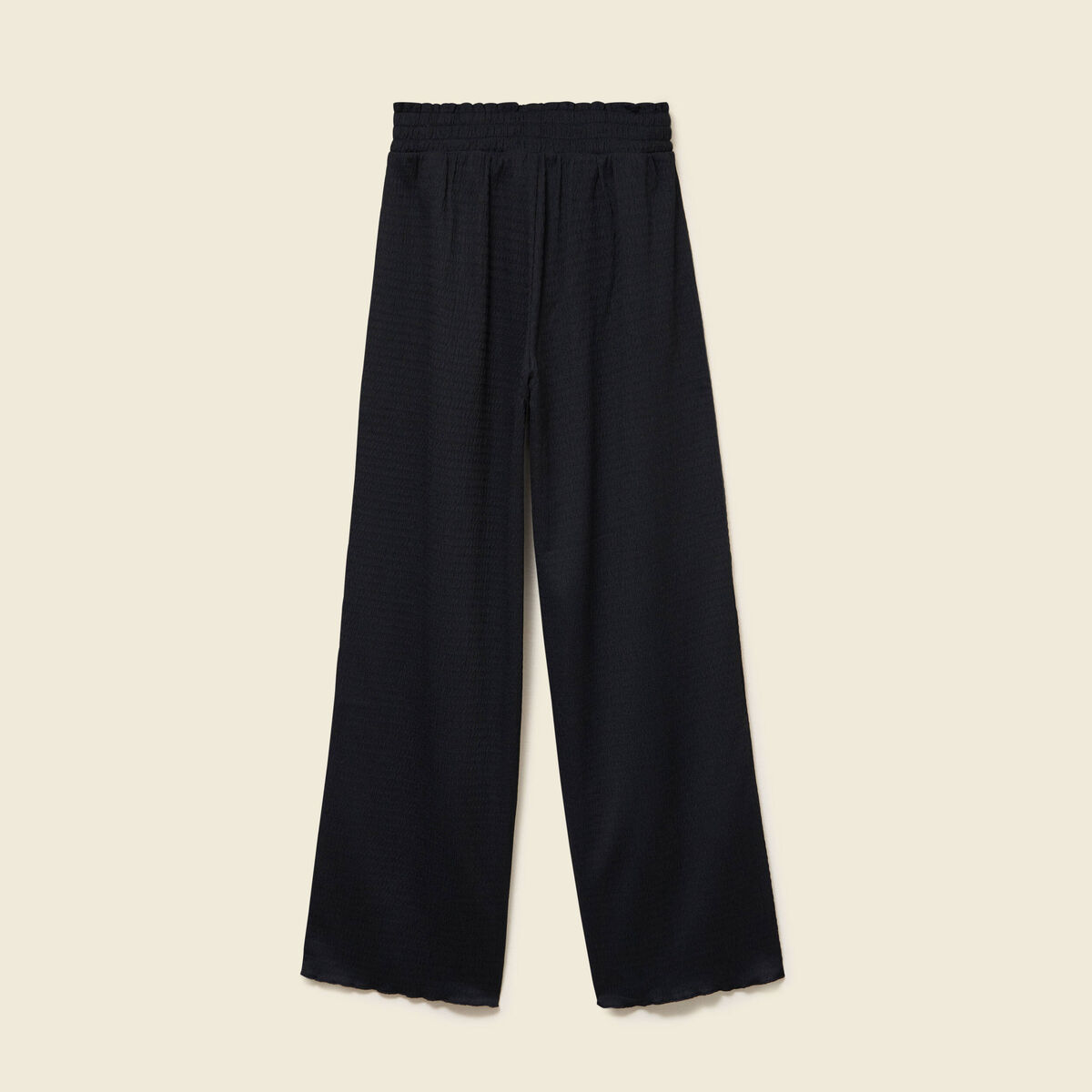 Pantalon loose avec ceinture noir femme