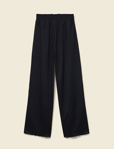 Pantalon loose avec ceinture noir femme
