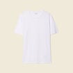 T-shirt ajust&eacute; col rond manches courtes blanc homme