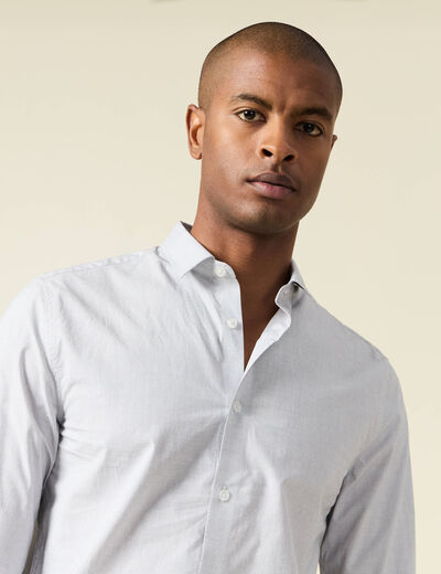 Chemise manches longues blanc homme