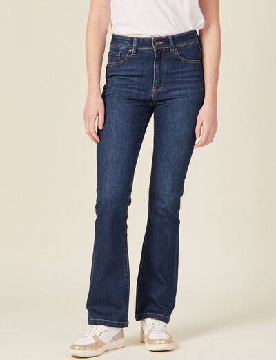 Jeans bootcut denim brut femme