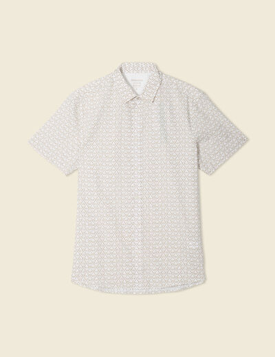 Chemise manches courtes blanc homme