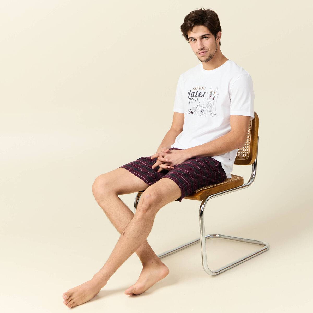 Ensemble pyjama short prune homme