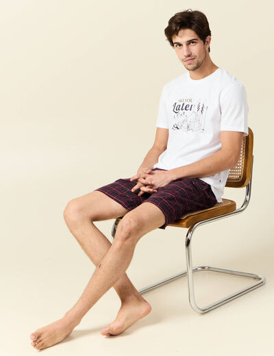 Ensemble pyjama short prune homme
