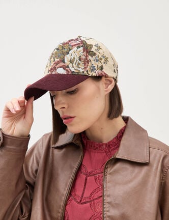 Casquette bordeaux femme