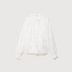 Chemise en dentelle manches longues ecru femme