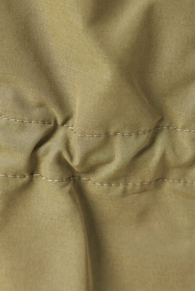 Parka à capuche déperlante vert kaki femme