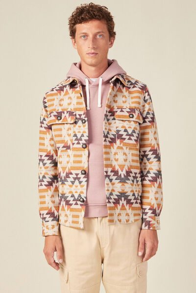 Surchemise éco-responsable beige homme
