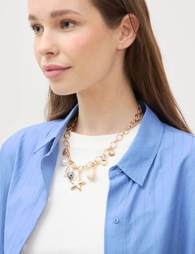 Collier couleur or femme