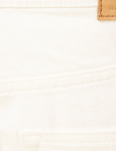 Jeans straight tapered denim blanc homme