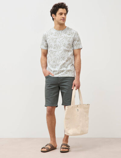 Bermuda vert kaki homme
