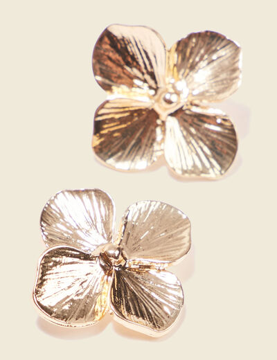Boucles d'oreilles clous couleur or femme