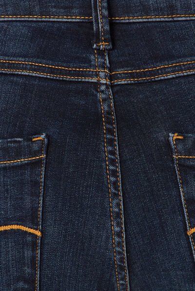 Jeans regular 7/8ème denim brut femme