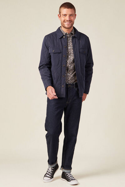 Chemise éco-responsable bleu marine homme