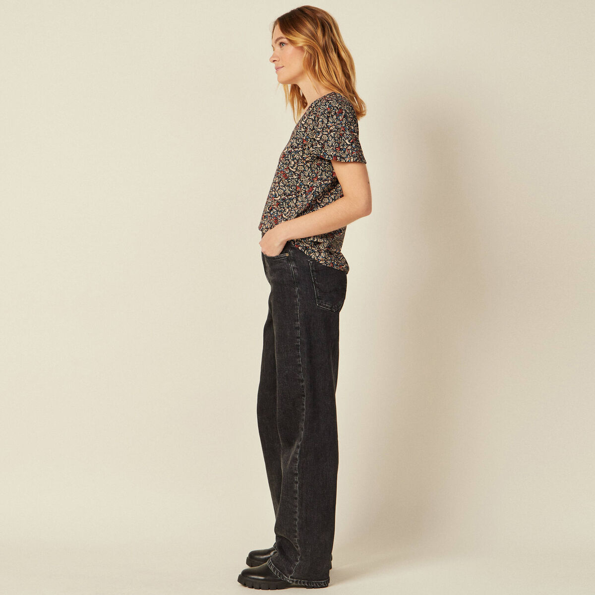 T-shirt éco-responsable noir femme