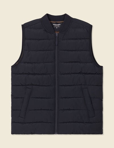 Doudoune courte sans manches bleu marine homme