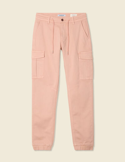 Pantalon cargo battle 7/8ème vieux rose femme