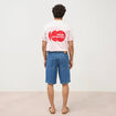 Bermuda en jean coton denim stone homme