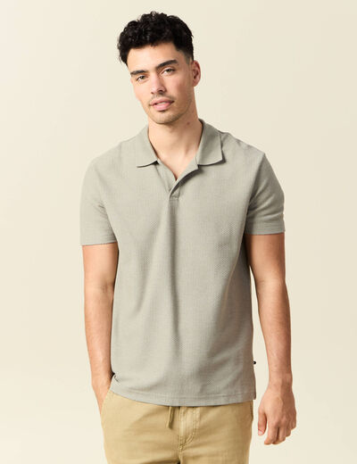Polo manches courtes gris homme