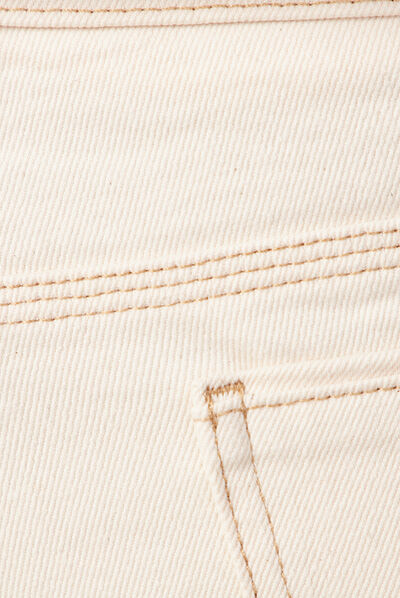 Jeans straight 5 poches ecru homme