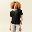 T-shirt manches courtes noir femme