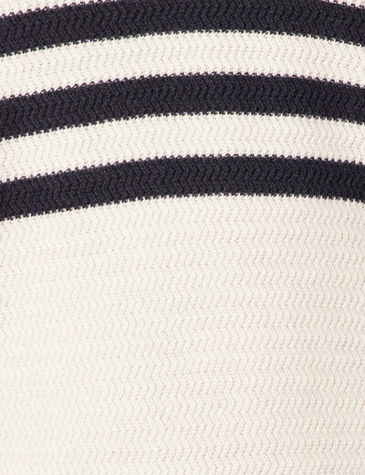 Pull col polo éco-responsable bleu marine femme