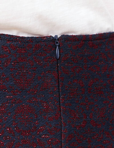 Jupe droite bleu marine femme