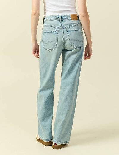 Jeans large taille standard bleu femme