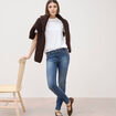 Jeans skinny push-up taille standard denim stone femme