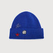 Bonnet bleu electrique femme