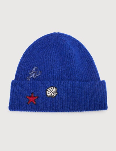 Bonnet bleu electrique femme