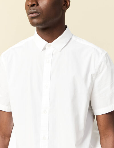 Chemise manches courtes blanc homme