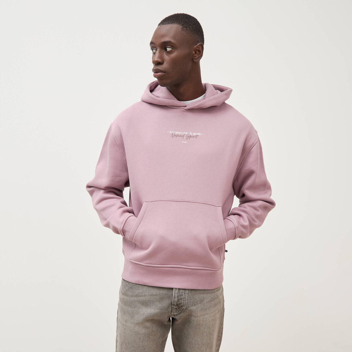 Sweat ample &agrave; capuche manches longues parme homme