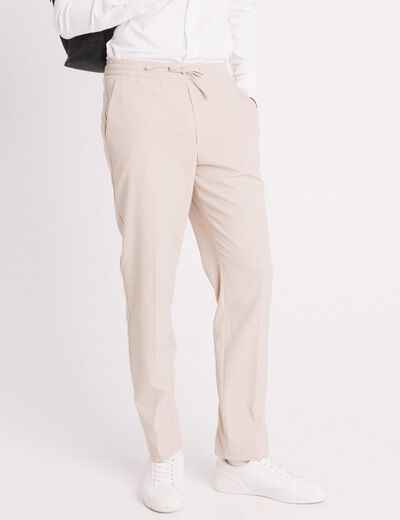 Pantalon jogger beige homme