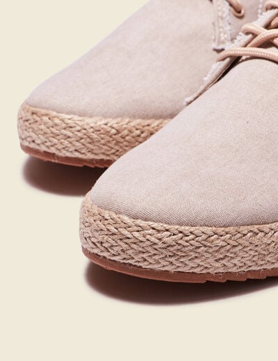 Espadrilles à lacets sable homme