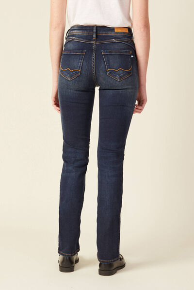Jeans Demi - regular taille haute denim brut femme