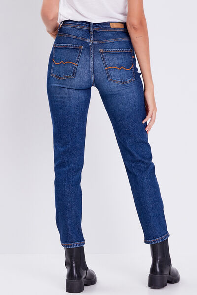 Jeans regular denim brut femme