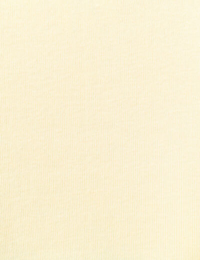 T-shirt manches courtes jaune pastel femme