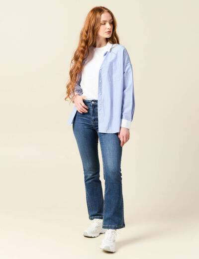 Jeans bootcut denim stone femme
