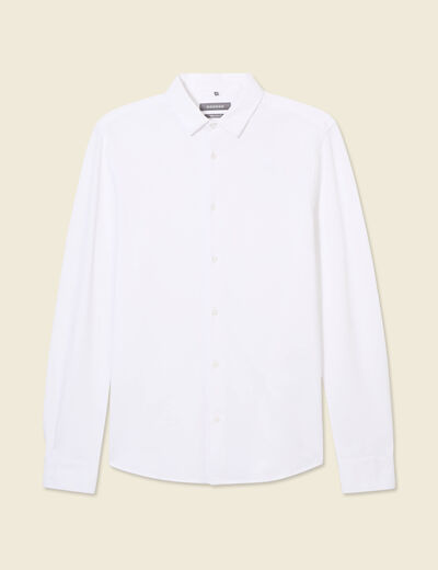 Chemise manches longues blanc homme